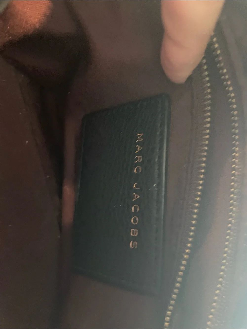 Marc Jacobs Black Pebbled Leather Satchel with Gold Hardware